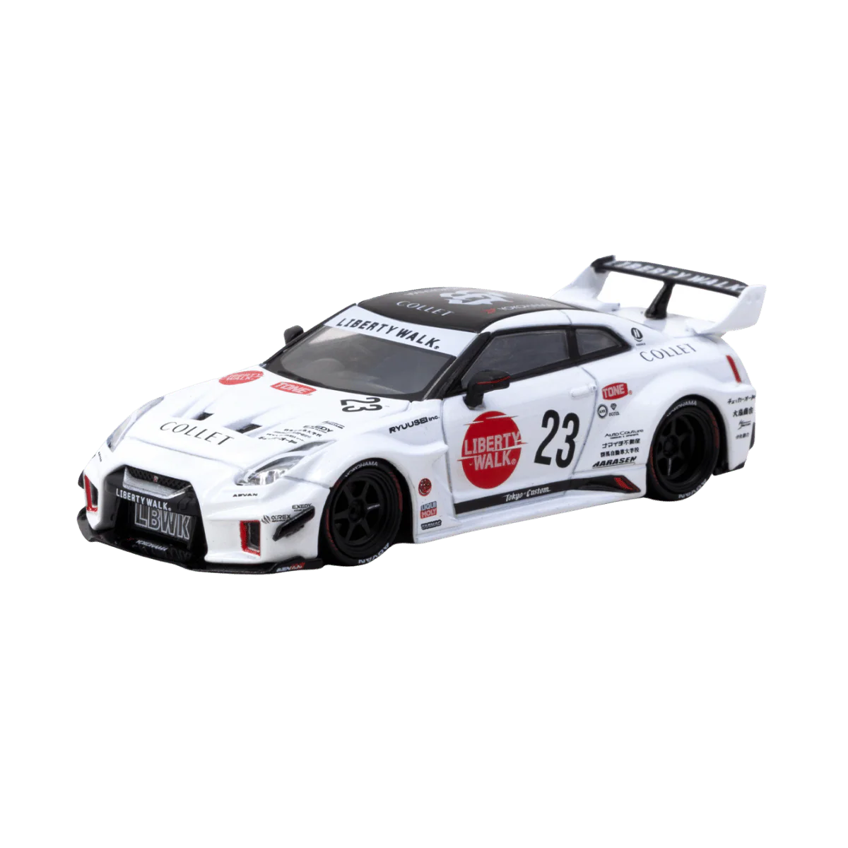 PRE-ORDER | LB-Silhouette Works GT NISSAN 35GT-RR 1:64 Scale (White) by Tarmac Works