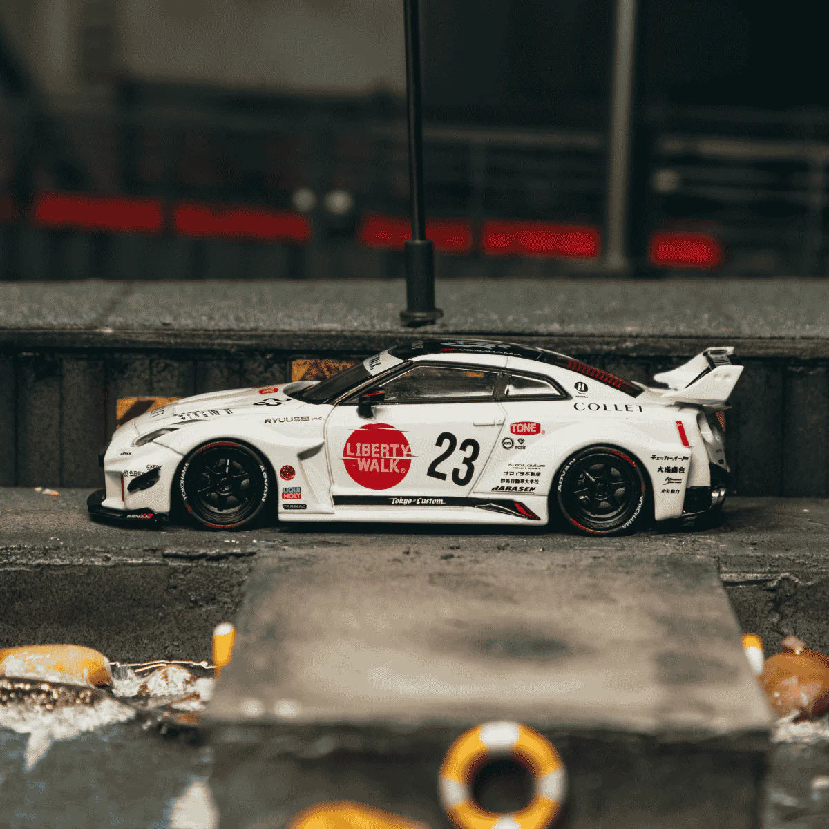 PRE-ORDER | LB-Silhouette Works GT NISSAN 35GT-RR 1:64 Scale (White) by Tarmac Works