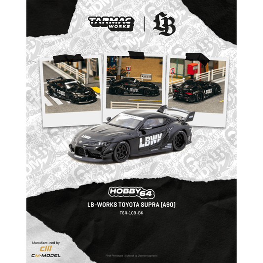 *PRE-ORDER* LB-WORKS TOYOTA SUPRA (A90), 1:64 Scale (Black) collectible diecast model at Poketwheels
