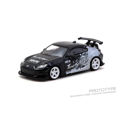 PRE-ORDER Tarmac Works HKS Toyota GR86 Chance of Chase Car, 1:64 Scale (Black)