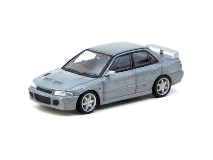 Mitsubishi Lancer GSR Evolution Global64 With Tarmac Cards 1:64 Scale Diecast Collectible