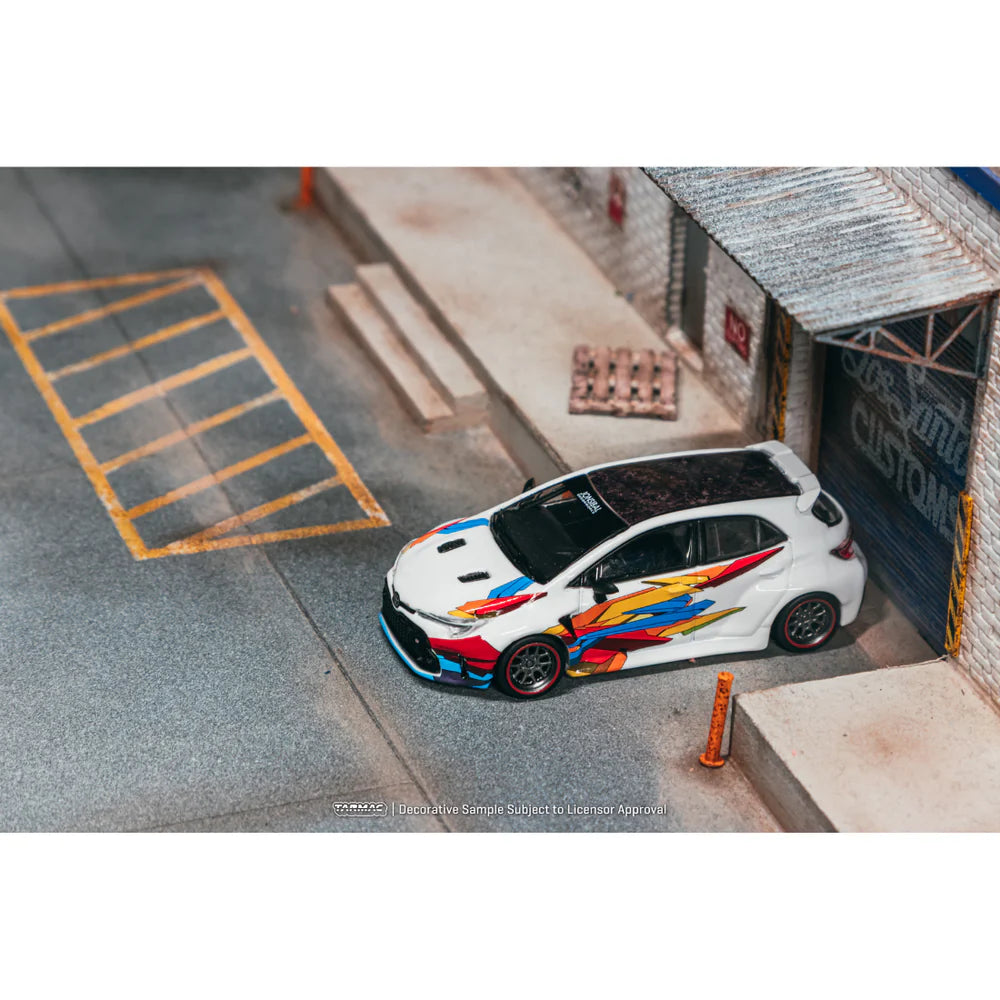 PRE-ORDER | Toyota GR Corolla Widebody (Chance of Chase Car) 1:64 Scale (White) by Tarmac Works
