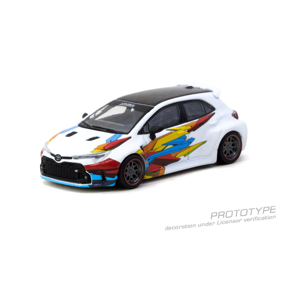 PRE-ORDER | Toyota GR Corolla Widebody (Chance of Chase Car) 1:64 Scale (White) by Tarmac Works