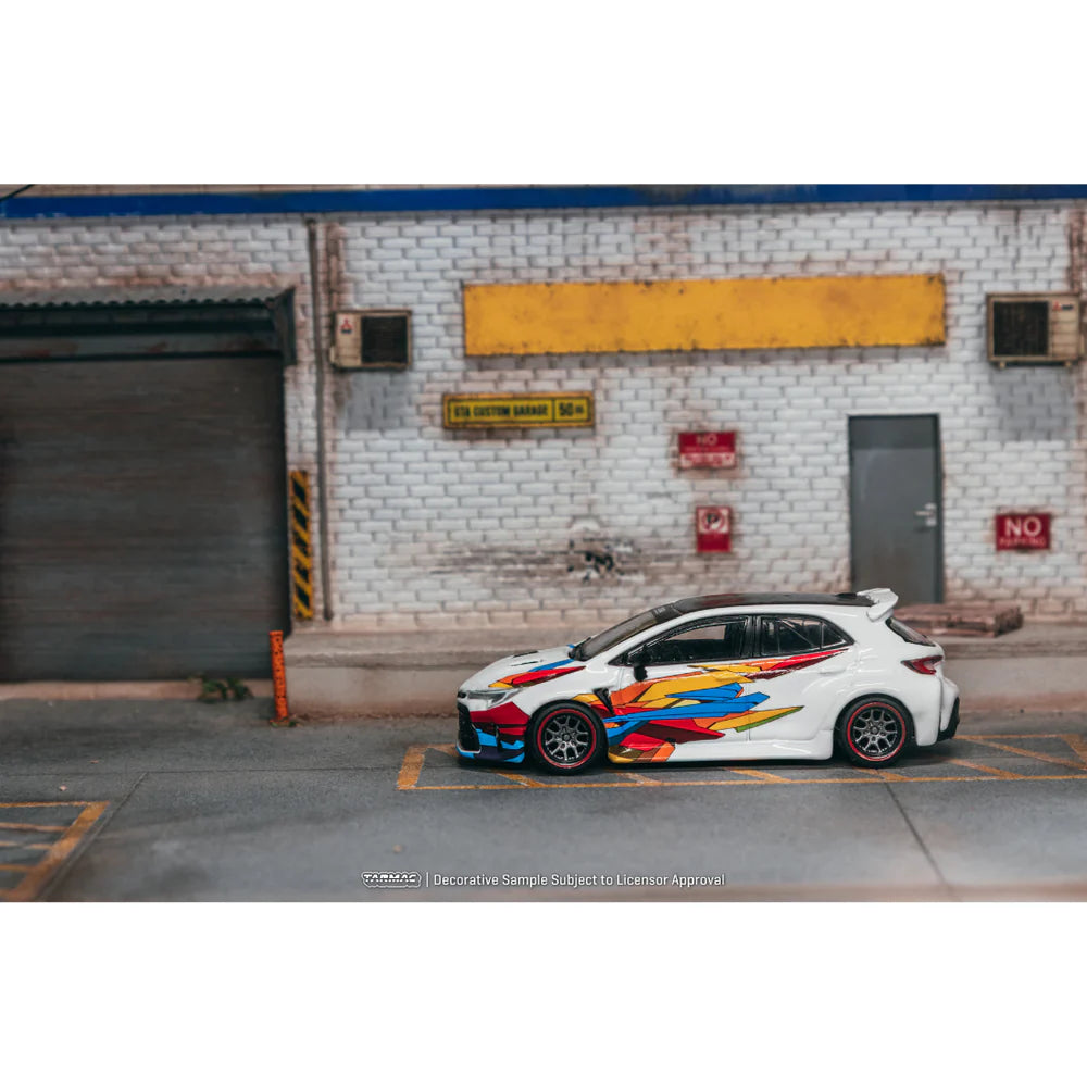 PRE-ORDER | Toyota GR Corolla Widebody (Chance of Chase Car) 1:64 Scale (White) by Tarmac Works