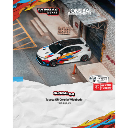 PRE-ORDER | Toyota GR Corolla Widebody (Chance of Chase Car) 1:64 Scale (White) by Tarmac Works