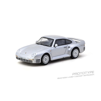 PRE-ORDER | Porsche 959 (Chance of Chase Car) 1:64 Scale (Silver) by Tarmac Works