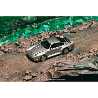 PRE-ORDER | Porsche 959 (Chance of Chase Car) 1:64 Scale (Silver) by Tarmac Works