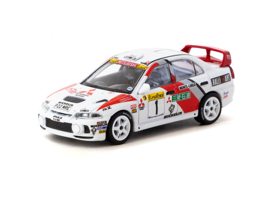 Mitsubishi Lancer Evolution IV Rallye Monte Carlo 1997 #1 Global64 1:64 Scale Diecast Collectible