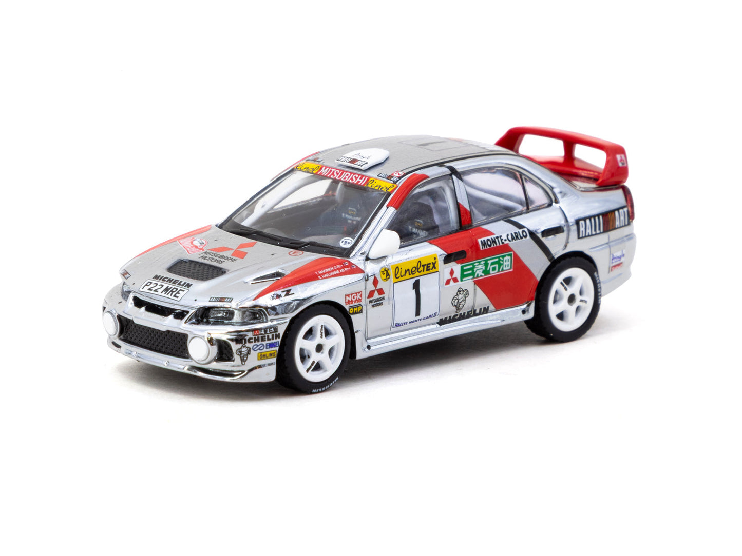 Mitsubishi Lancer Evolution IV Rallye Monte Carlo 1997 #1 Global64 1:64 Scale Diecast Collectible