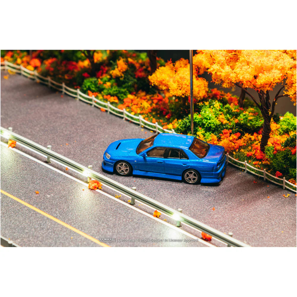 PRE-ORDER | URAS Skyline ER34 (Chance of Chase Car) 1:64 Scale (Blue) by Tarmac Works