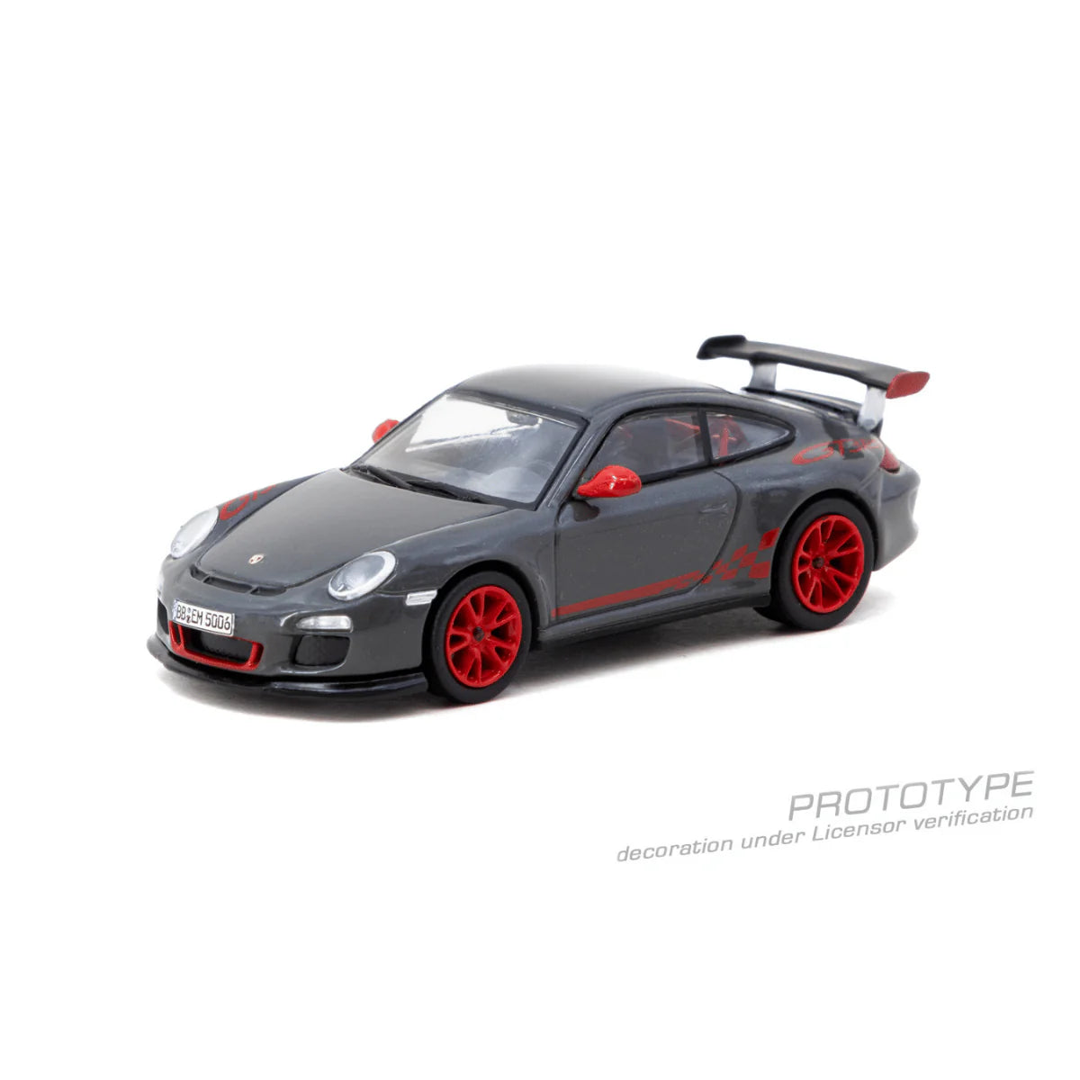 PRE-ORDER Tarmac Works x iXO Models Porsche 911 GT3 RS (997.2) Chance of Chase Car, 1:64 Scale (Grey)