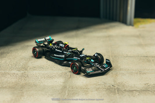 Tarmac Works X iXO Models GLOBAL64 Mercedes-AMG F1 W14 E Performance Hungarian GP 2023 Pole Position Lewis Hamilton 1:64 Diecast