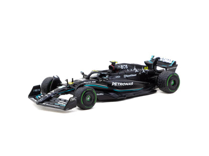 Tarmac Works X iXO Models GLOBAL64 Mercedes-AMG F1 W14 E Performance Monaco GP 2023 Lewis Hamilton 1:64 Diecast