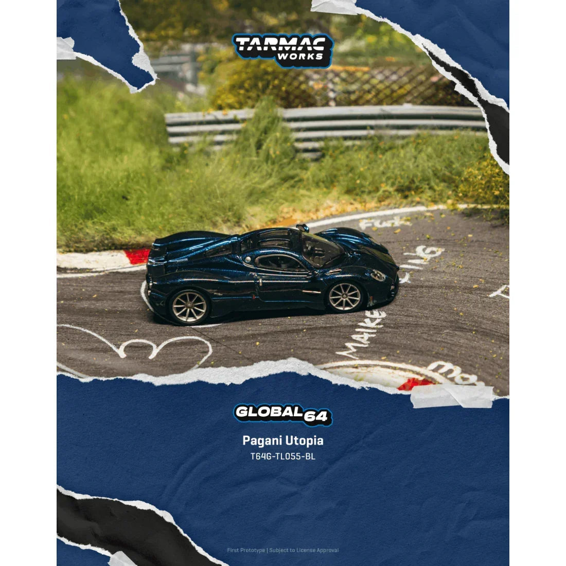 *PRE-ORDER* Pagani Utopia, 1:64 Scale (Blue Metallic) collectible diecast model at Poketwheels