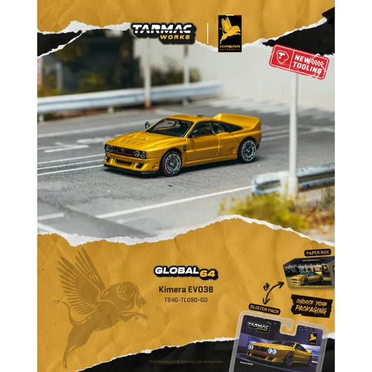 *PRE-ORDER* Kimera EVO38, 1:64 Scale (Gold) collectible diecast model at Poketwheels