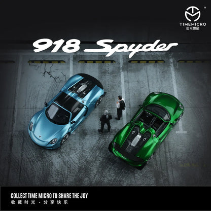 PRE-ORDER | Porsche 918 Metallic Green Figure Edition 1:64 Scale by Time Micro