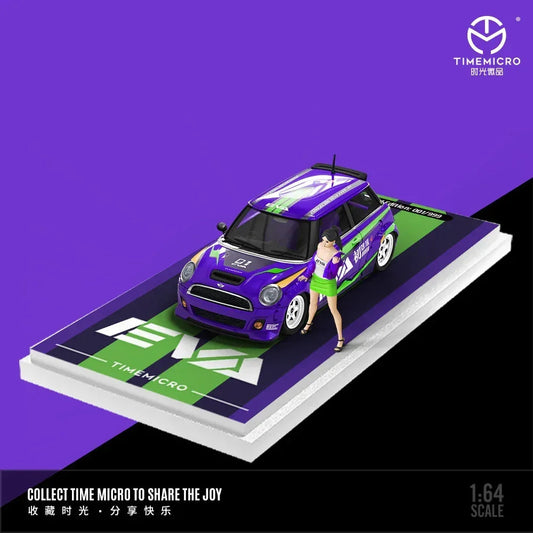 Mini Cooper - Purple EVA First Machine Figure Edition, 1:64 Scale collectible diecast model at Poketwheels