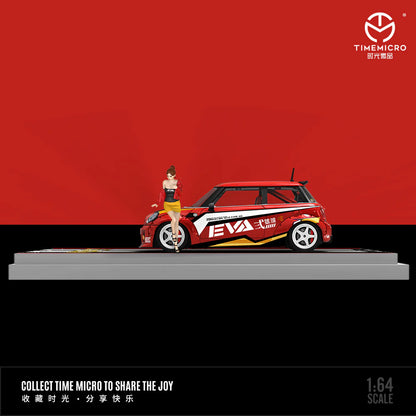 PRE-ORDER | BMW Mini Cooper Red EVA No.2 Doll Edition 1:64 Scale by Time Micro