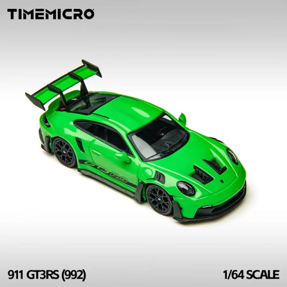 Premium scale diecast model car  – Porsche 992 GT3 RS, 1:64 Scale (Green) Collectible