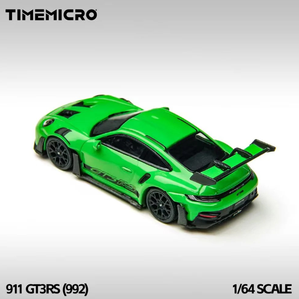 Premium scale diecast model car  – Porsche 992 GT3 RS, 1:64 Scale (Green) Collectible