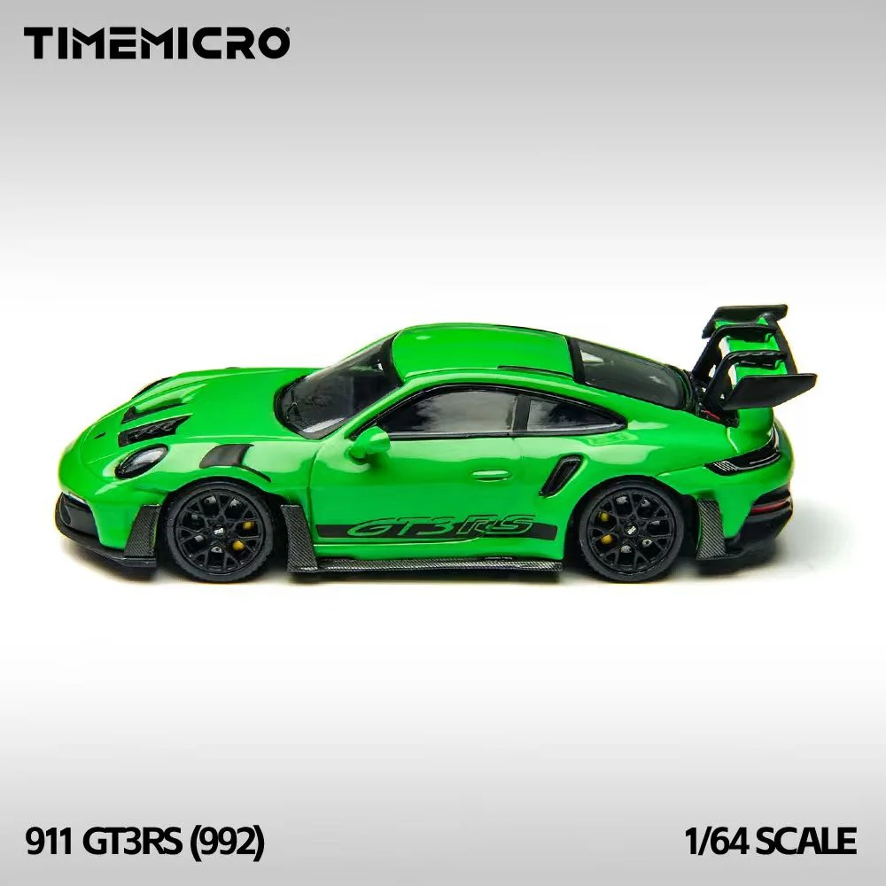 Premium scale diecast model car  – Porsche 992 GT3 RS, 1:64 Scale (Green) Collectible