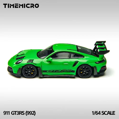 Premium scale diecast model car  – Porsche 992 GT3 RS, 1:64 Scale (Green) Collectible