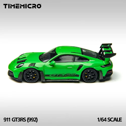 Premium scale diecast model car  – Porsche 992 GT3 RS, 1:64 Scale (Green) Collectible