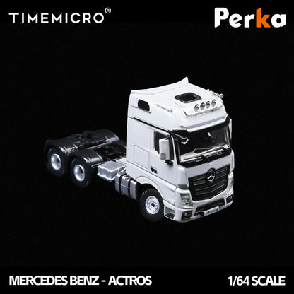 PRE-ORDER | Mercedes-Benz Trailer Transporter 1:64 Scale (White) by Time Micro