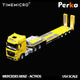 Mercedes-Benz Trailer Transporter, 1:64 Scale (Yellow) collectible diecast model at Poketwheels