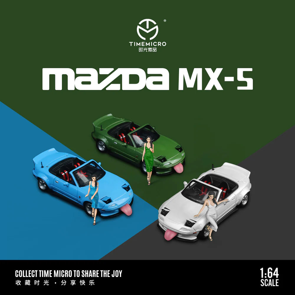 PRE-ORDER | Mazda MX-5 Green Figure Edition 1:64 Scale by Time Micro