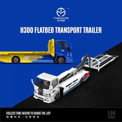 PRE-ORDER | H300 Flatbed Transport Trailer – Spoon Edition 1:64 Scale by Time Micro