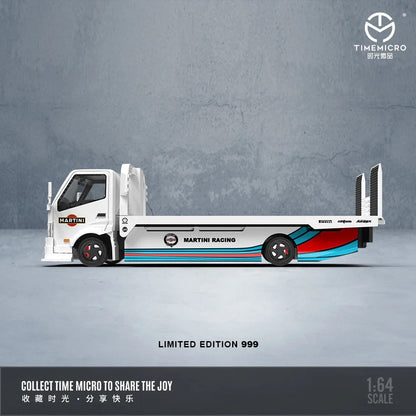 Premium scale diecast model car  – H300 Flatbed Transport Trailer - Martini Livery, 1:64 Scale Collectible
