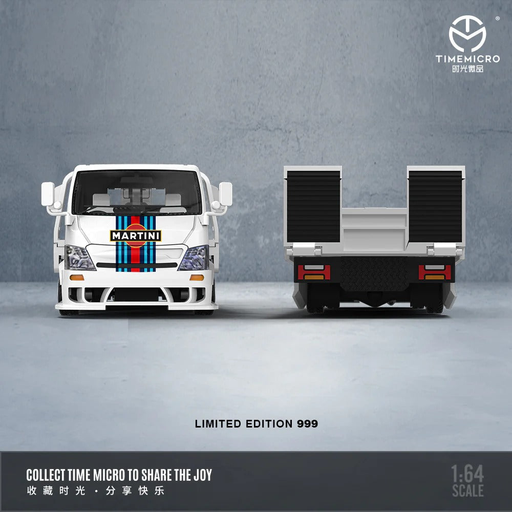 Premium scale diecast model car  – H300 Flatbed Transport Trailer - Martini Livery, 1:64 Scale Collectible