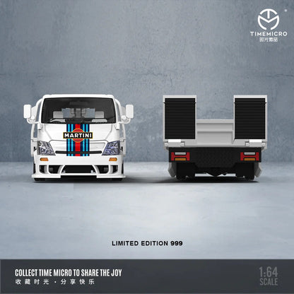 Premium scale diecast model car  – H300 Flatbed Transport Trailer - Martini Livery, 1:64 Scale Collectible