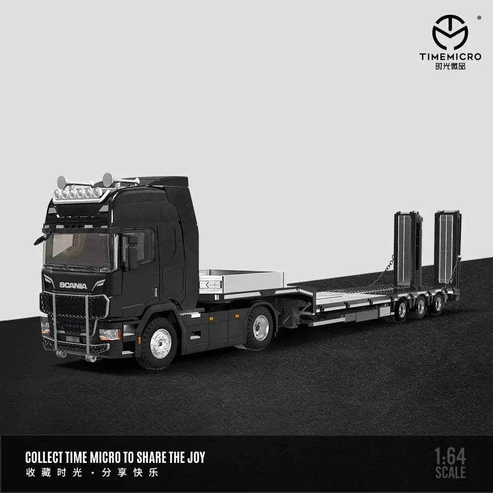 Scania Trailer Transporter, 1:64 Scale (Black) collectible diecast model at Poketwheels