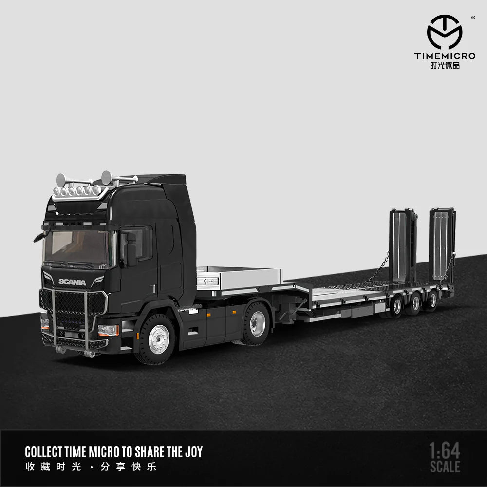 PRE-ORDER | Scania Trailer Transporter 1:64 Scale (Black) by Time Micro