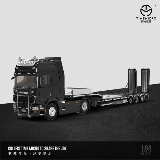 PRE-ORDER | Scania Trailer Transporter 1:64 Scale (Black) by Time Micro