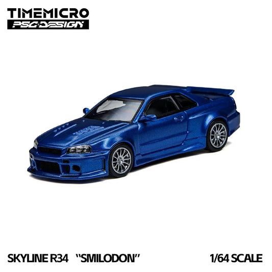 TIME MICRO X PSC DESIGN R34 "Smilodon", 1:64 Scale (Navy Blue) collectible diecast model at Poketwheels