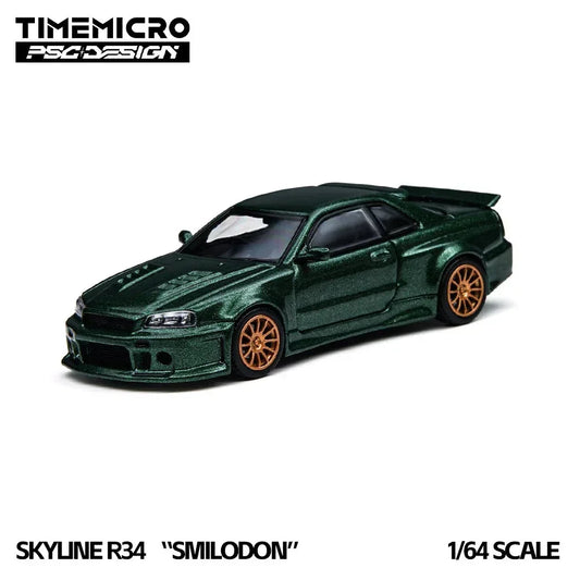 R34 Smilodon, 1:64 Scale (Dark Green) collectible diecast model at Poketwheels