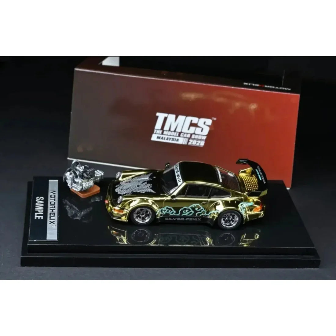 *TMCS 2026* RWB 964 Silver Pheonix (Limited Edition to 1299pcs) Gold Chrome, 1:64 Scale collectible diecast model at Poketwheels