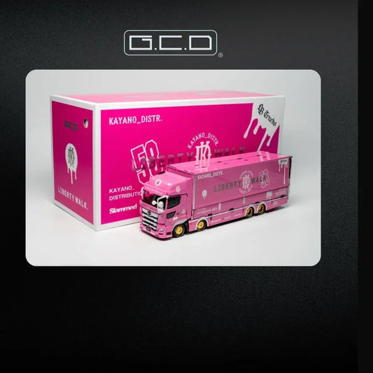 *PRE-ORDER* GCD LB Truck HINO 300 Pink , 1:64 Scale collectible diecast model at Poketwheels