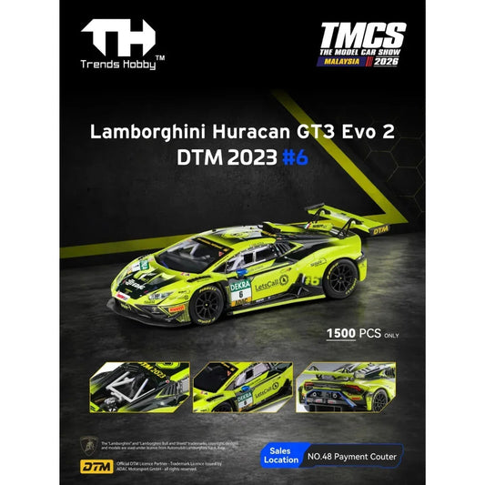 *TMCS 2026* Lamborghini Huracan GT3 EVO 2 DTM 2023 #6, 1:64 Scale collectible diecast model at Poketwheels