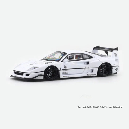 LBWK Street Warrior F40 (Limited Edition 073 of 499), 1:64 Scale (White) collectible diecast model at Poketwheels