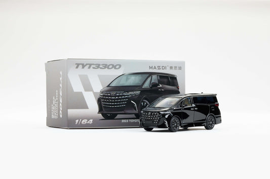 Premium scale diecast model car  – Toyota Alphard 2023, 1:64 Scale (Black) Collectible
