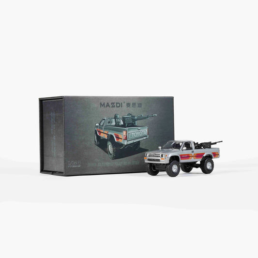 Premium scale diecast model car  – Toyota Hilux LN107 1994, 1:64 Scale (Grey) Collectible