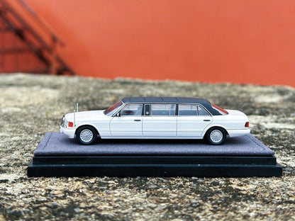 HEC 2026 The Art of Model Mercedes S-Class W126 Trasco 1000SEL Limousine White 1:64 Scale Diecast Model
