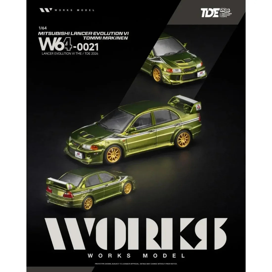 *TDE 2026* Lancer Evolution VI TME (Tommi Makinen Edition), 1:64 Scale collectible diecast model at Poketwheels