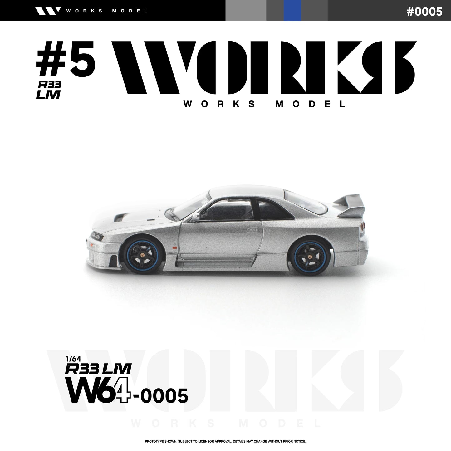 PRE-ORDER Works Model R33 LM, 1:64 Scale (Silver)