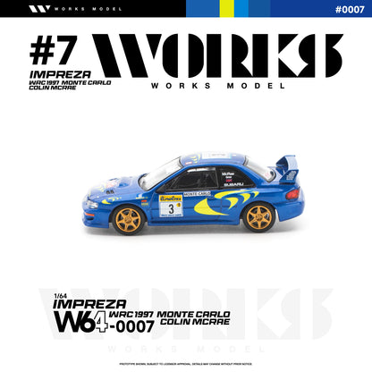 PRE-ORDER Works Model Subaru Impreza WRC 1997 Monte Carlo Colin McRae, 1:64 Scale