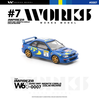 PRE-ORDER Works Model Subaru Impreza WRC 1997 Monte Carlo Colin McRae, 1:64 Scale